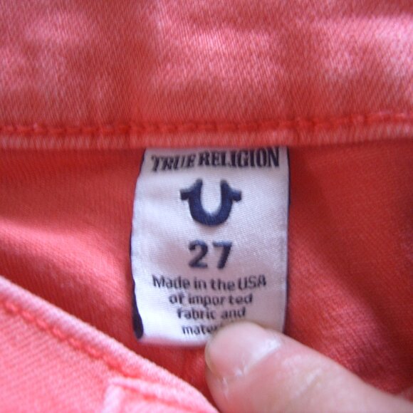 Like New Excellent Condition True Religion Women Jeans sz 27 Made in USA - Picture 3 of 4